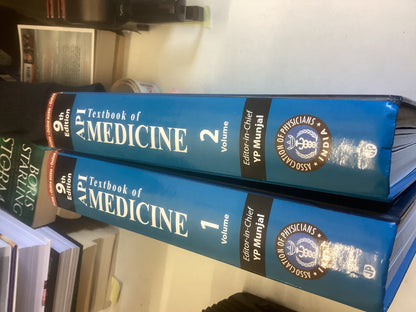 API Textbook of Medicine Ninth Edition Vol 1 and 2 Editor In Chief YP Munjal