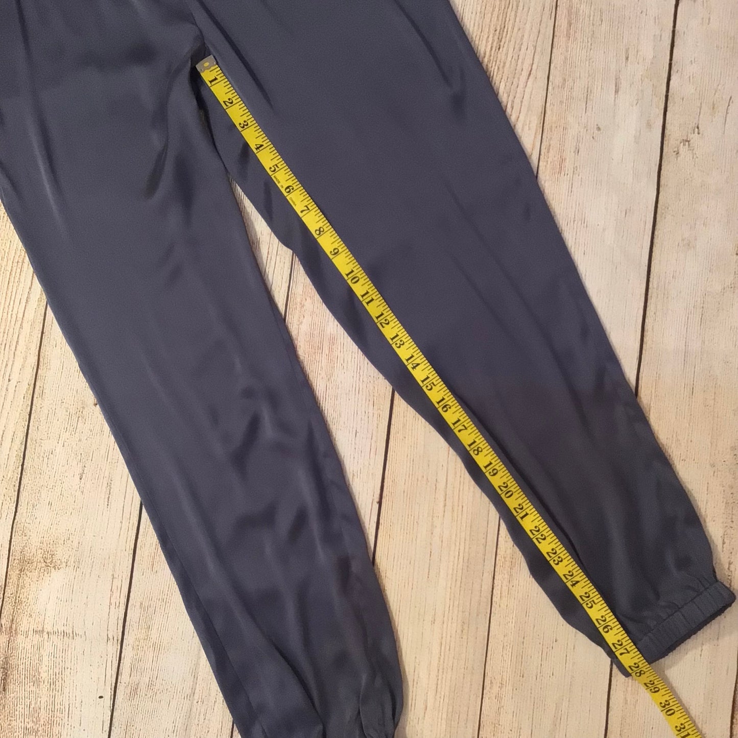 BNWT Skin Worldwide Flatiron Blue Grey Silk Blend Pyjama Trousers Size S (1 on label)