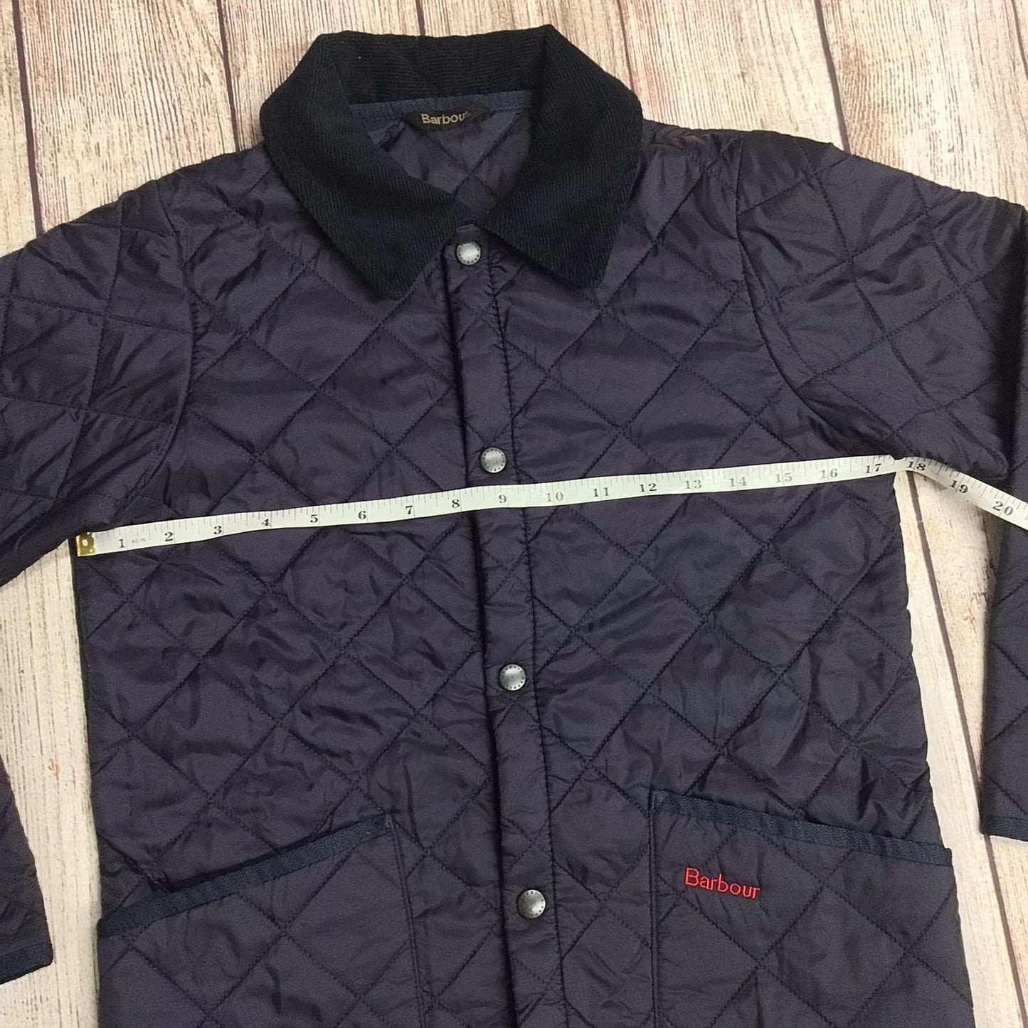 Barbour Liddesdale Quilted Navy Blue Jacket Kids Size M (approx. 8-9yrs)