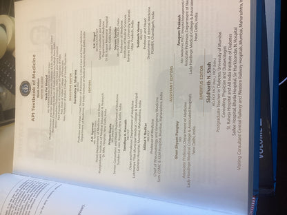 API Textbook of Medicine Ninth Edition Vol 1 and 2 Editor In Chief YP Munjal