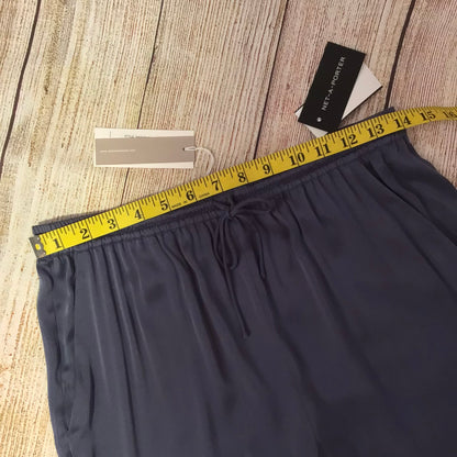 BNWT Skin Worldwide Flatiron Blue Grey Silk Blend Pyjama Trousers Size S (1 on label)