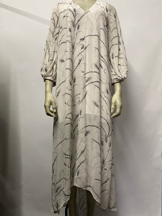 All Saints Joelle Lowestoft Ivory Printed Maxi Dress 10 BNWT