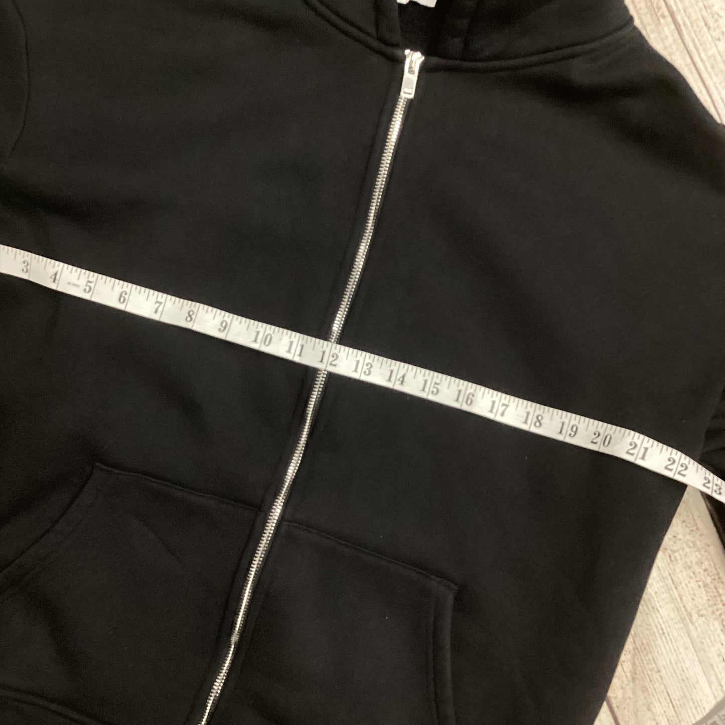 ARNE Black Cotton Zip Up Hoody Size L