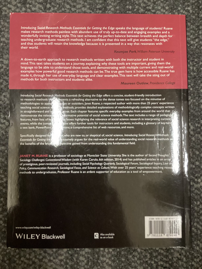 Introducing Social Research Methods - Essentials for Getting the Edge - Janet M. Ruane