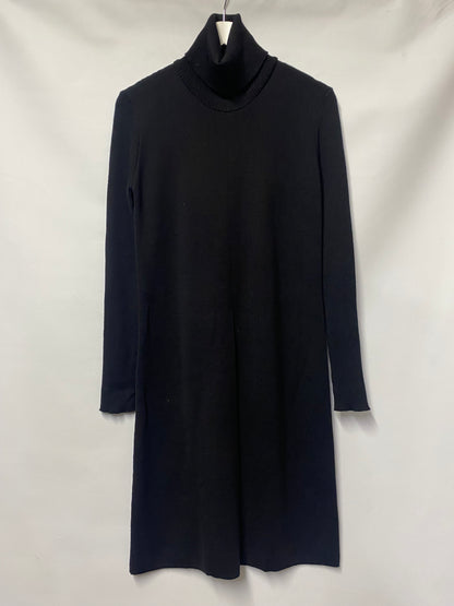 Black Roberta Collina Merino Wool Knit Dress Large