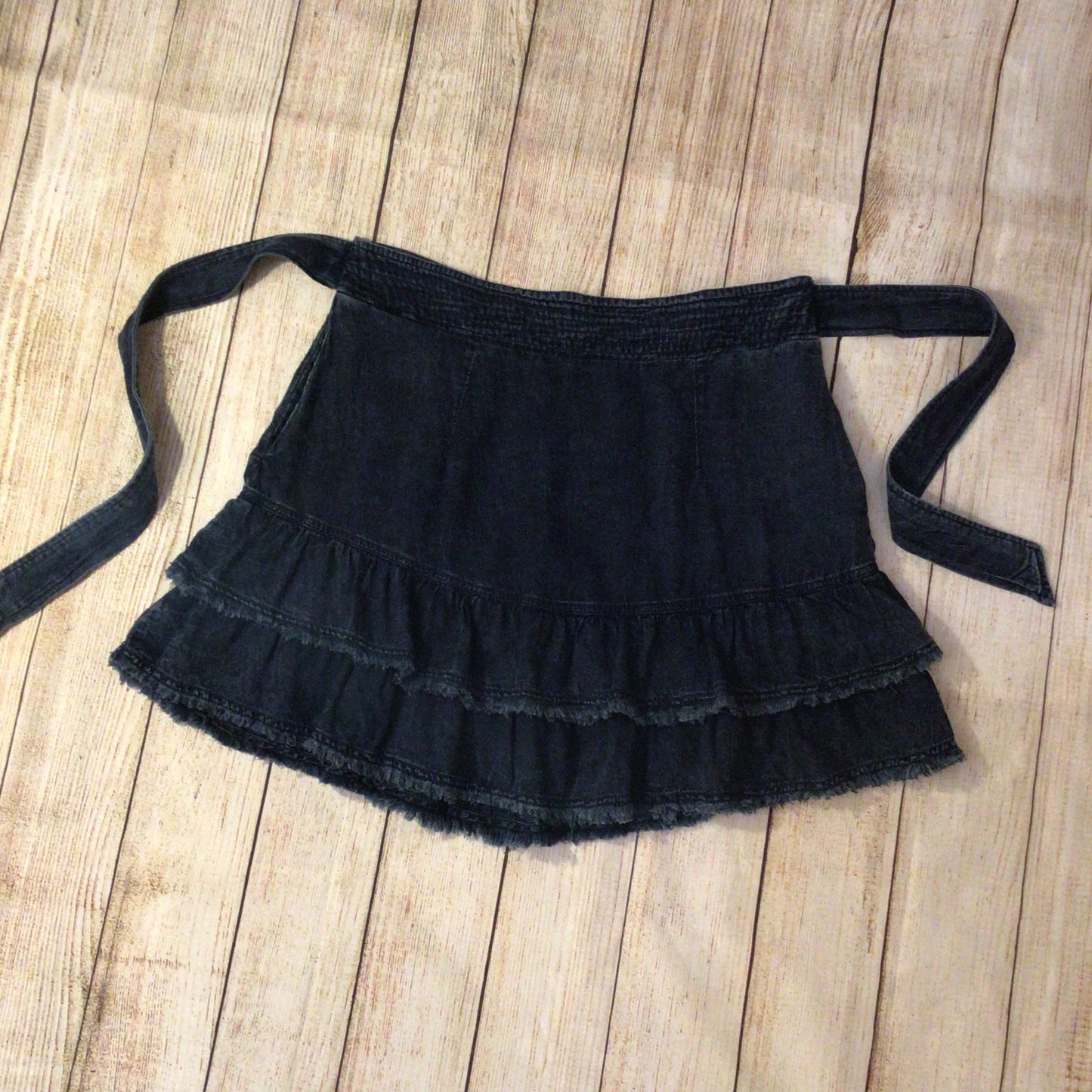 Pilcro Dark Blue Denim Cotton Flirty Mini Skirt w/Pockets Size XL