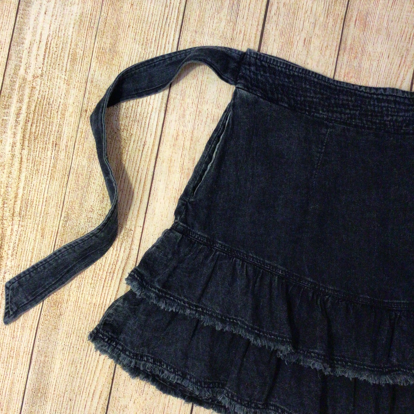 Pilcro Dark Blue Denim Cotton Flirty Mini Skirt w/Pockets Size XL