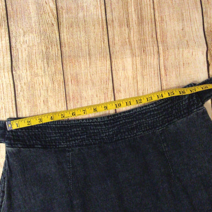 Pilcro Dark Blue Denim Cotton Flirty Mini Skirt w/Pockets Size XL