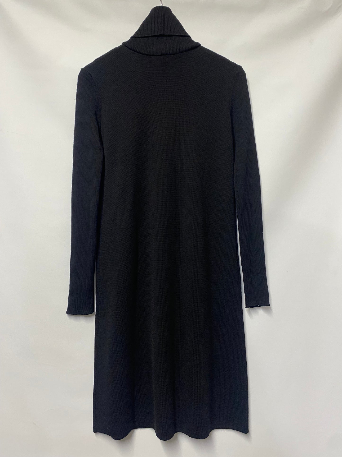 Black Roberta Collina Merino Wool Knit Dress Large