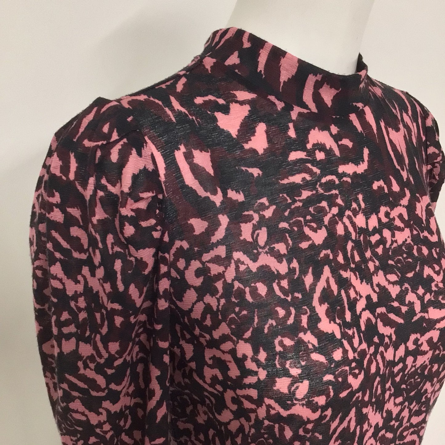 BNWT Oliver Bonas Pink/Purple Animal Print High Neck Top RRP £39.50 Size 10