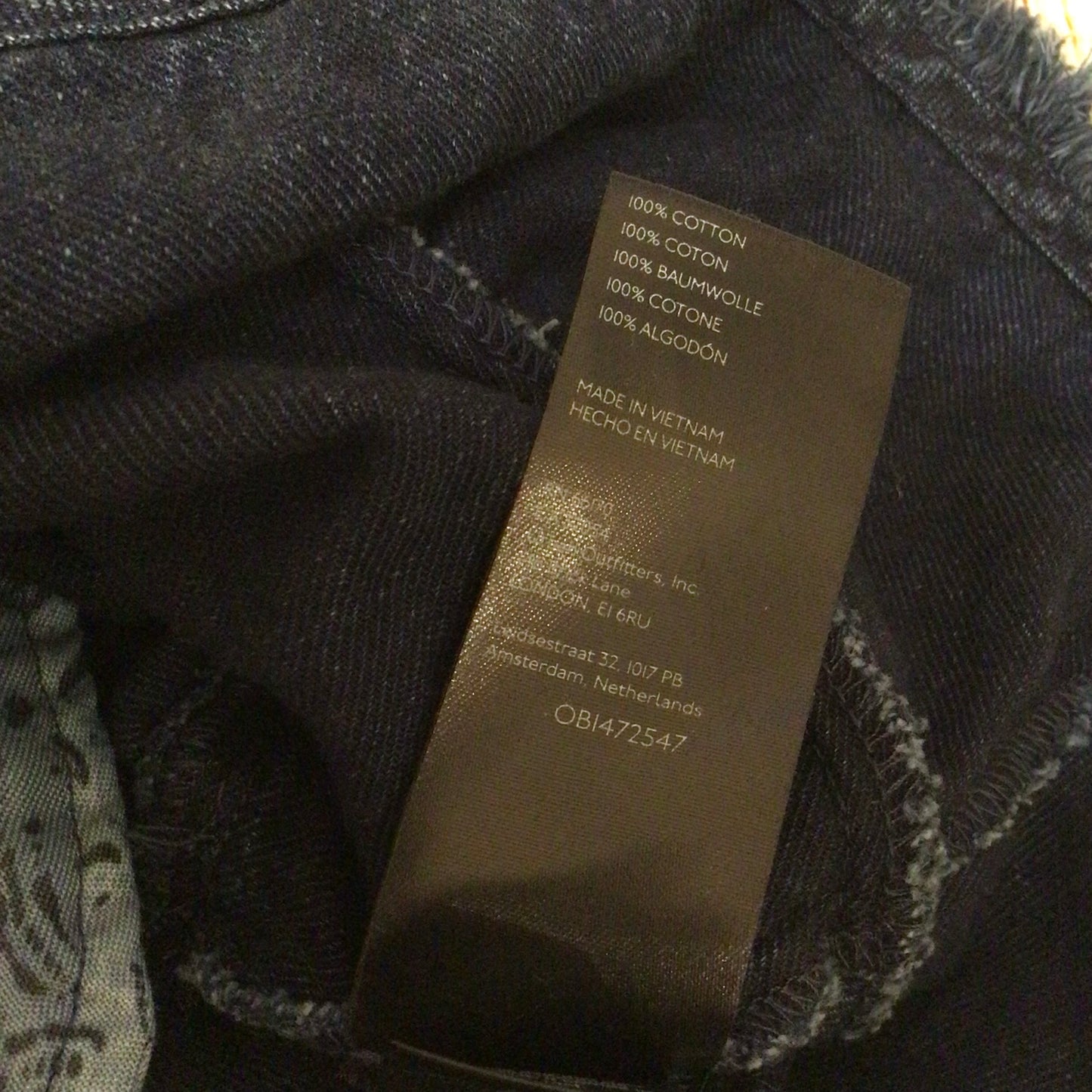 Pilcro Dark Blue Denim Cotton Flirty Mini Skirt w/Pockets Size XL