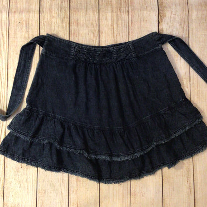 Pilcro Dark Blue Denim Cotton Flirty Mini Skirt w/Pockets Size XL