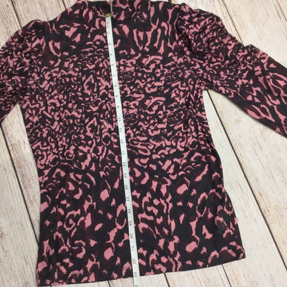 BNWT Oliver Bonas Pink/Purple Animal Print High Neck Top RRP £39.50 Size 10