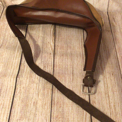 Vintage Bultaco Brown Leather Motorcycle Riding Bum Bag