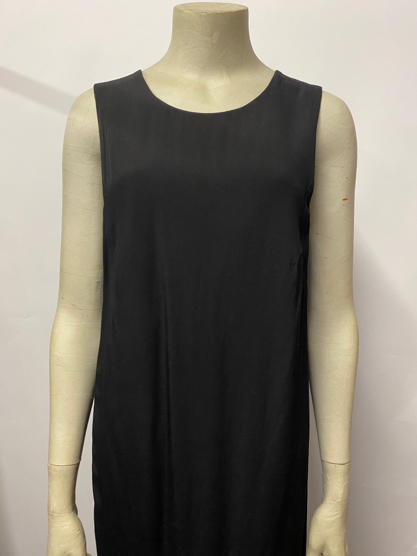 & Other Stories Black Viscose Simple Mid Length Dress 8