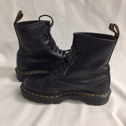 Dr Martens Black 25345 Smooth 8 Eyelet Chunky Boots Size 4 UK (37 EU)