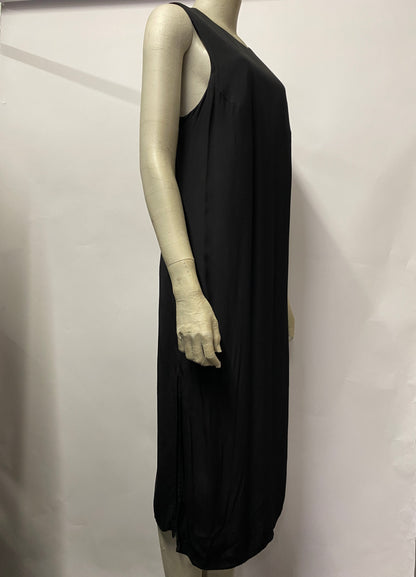 & Other Stories Black Viscose Simple Mid Length Dress 8