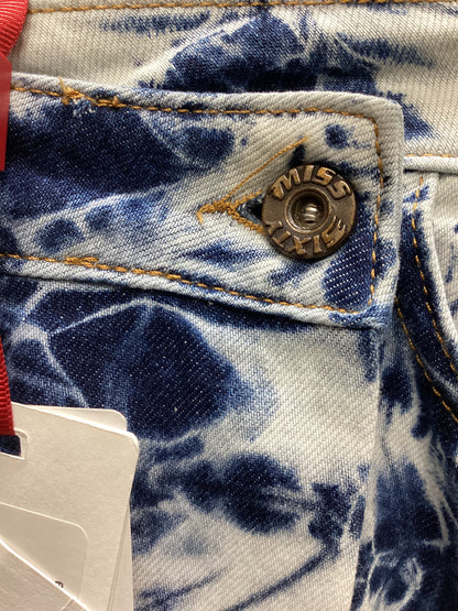 BNWT Miss Sixty Urban Outfitters Denim Tie-Dye Mini Skirt Size L