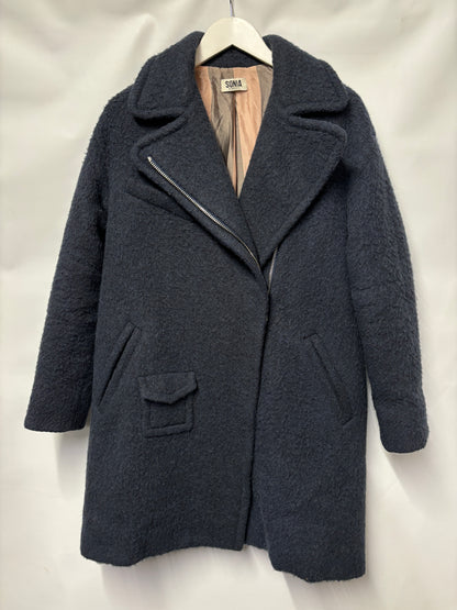 Sonia Rykiel Navy Wool Coat Medium