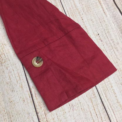 BNWT Yest Red Long Blouse 100% Linen RRP £64.95 Size 8