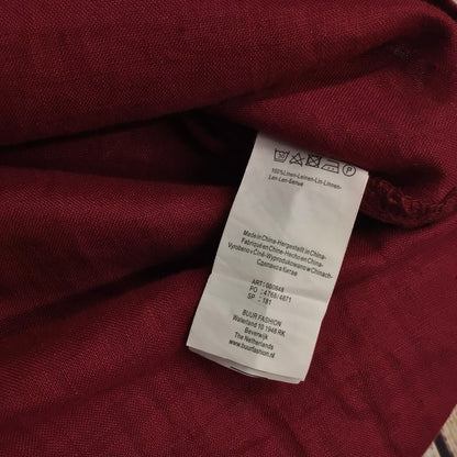 BNWT Yest Red Long Blouse 100% Linen RRP £64.95 Size 8