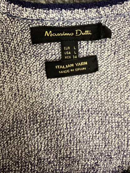 Massimo Dutti Italian Yarn Knitted Blue Dress Size L