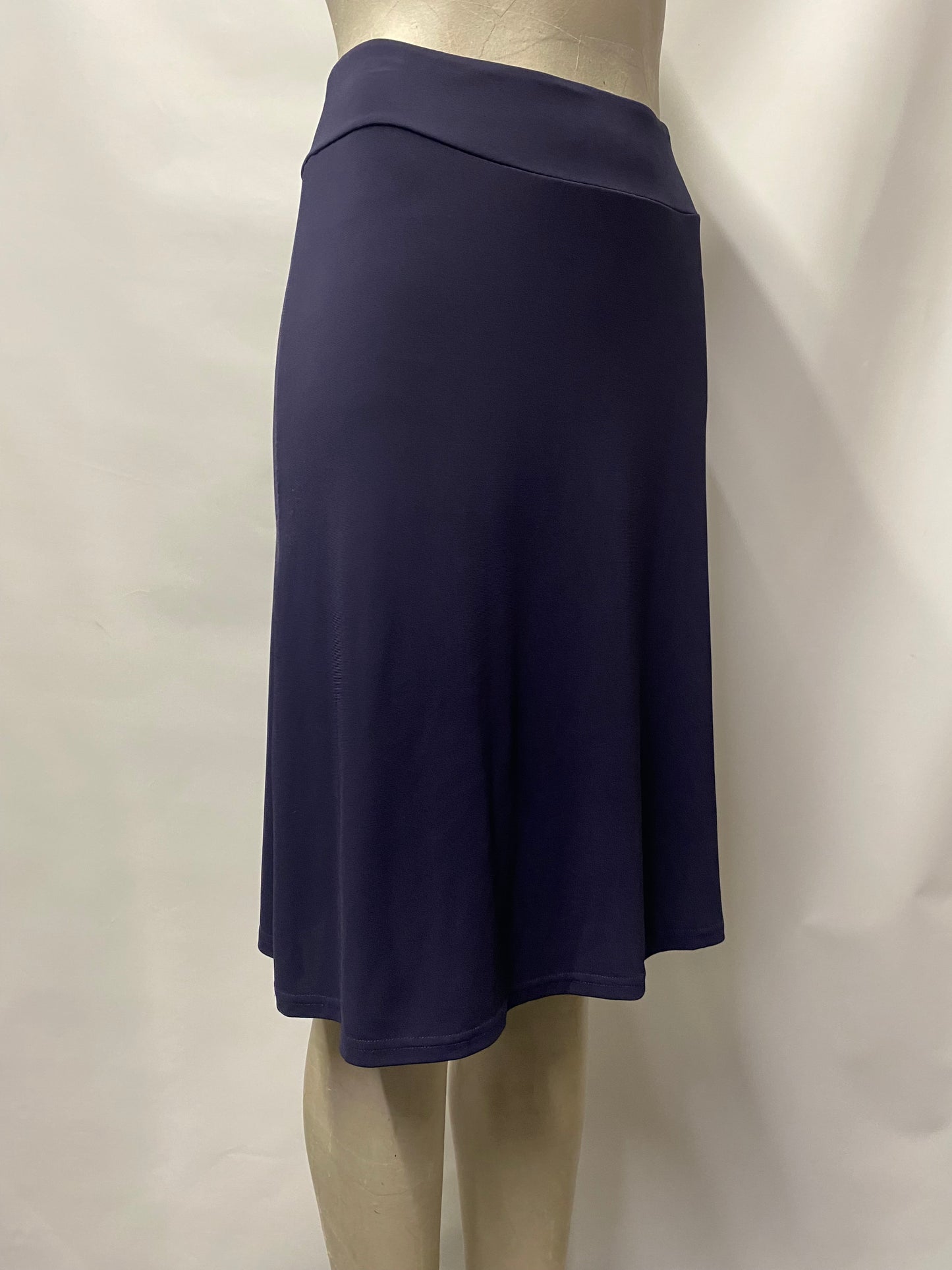 Agnes B Blue Knee Length Stretch Skirt XS