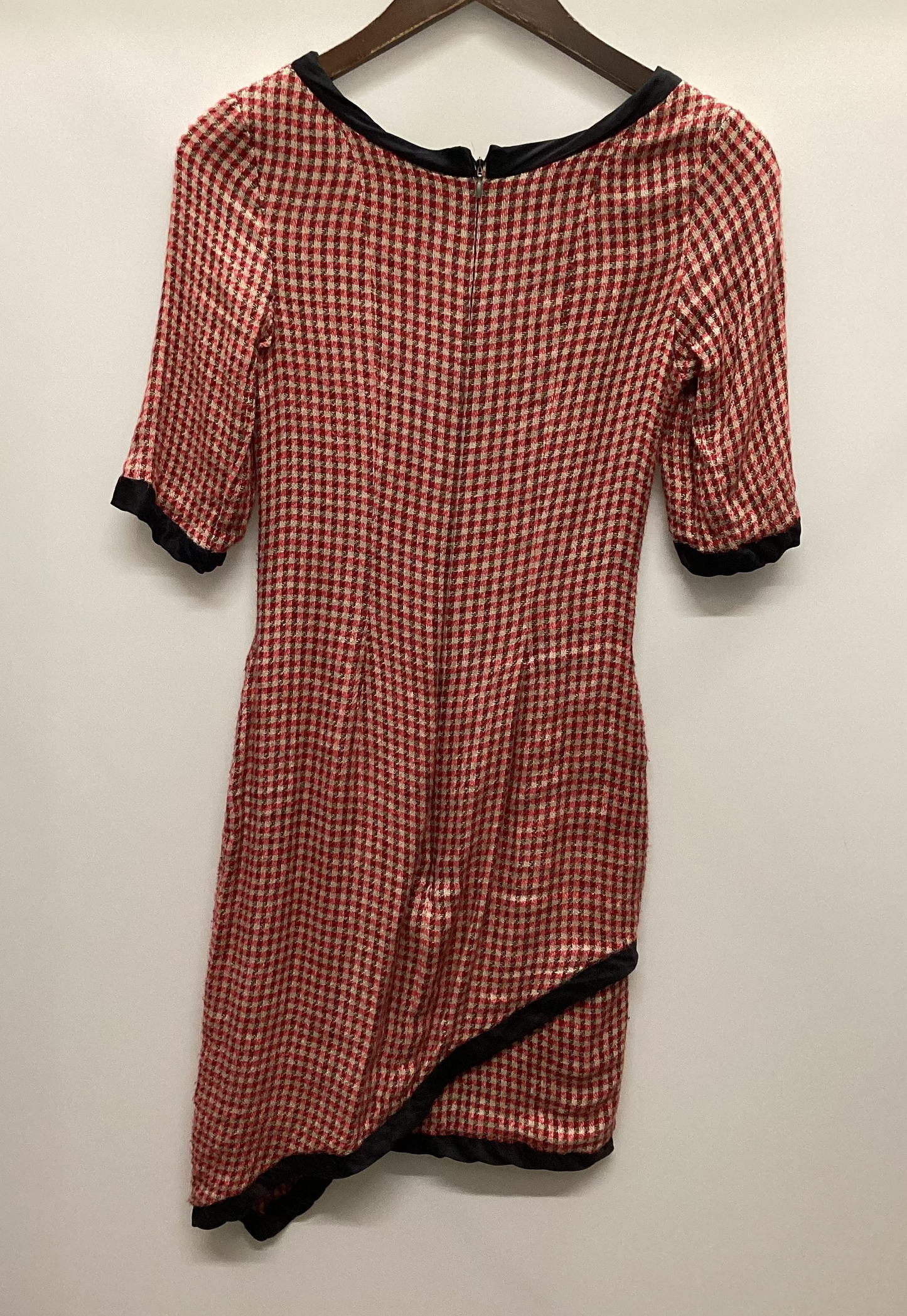 Vintage Black and Cream Check Dress Size XXS
