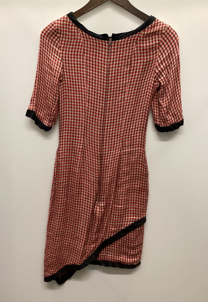 Vintage Black and Cream Check Dress Size XXS