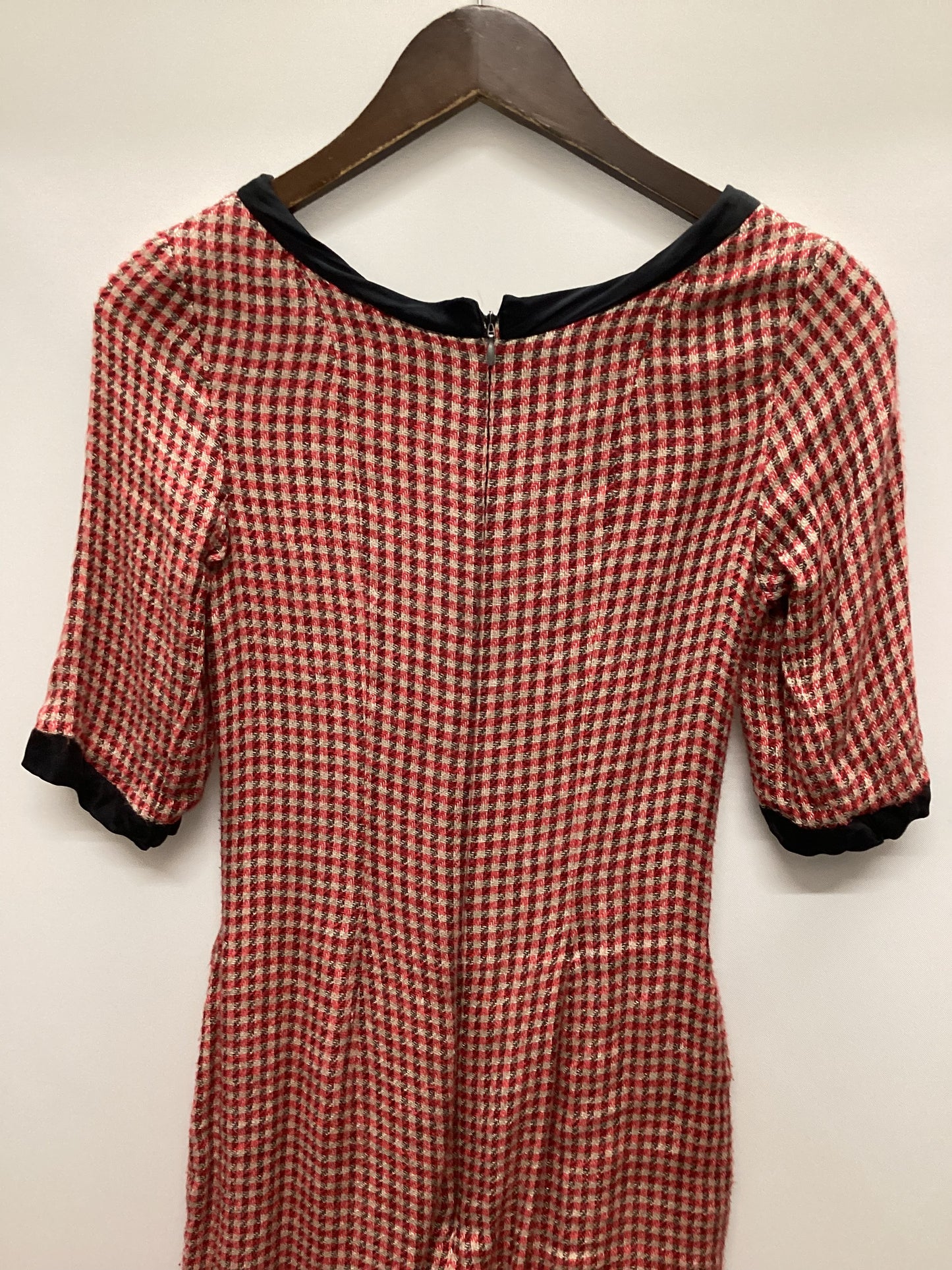 Vintage Black and Cream Check Dress Size XXS