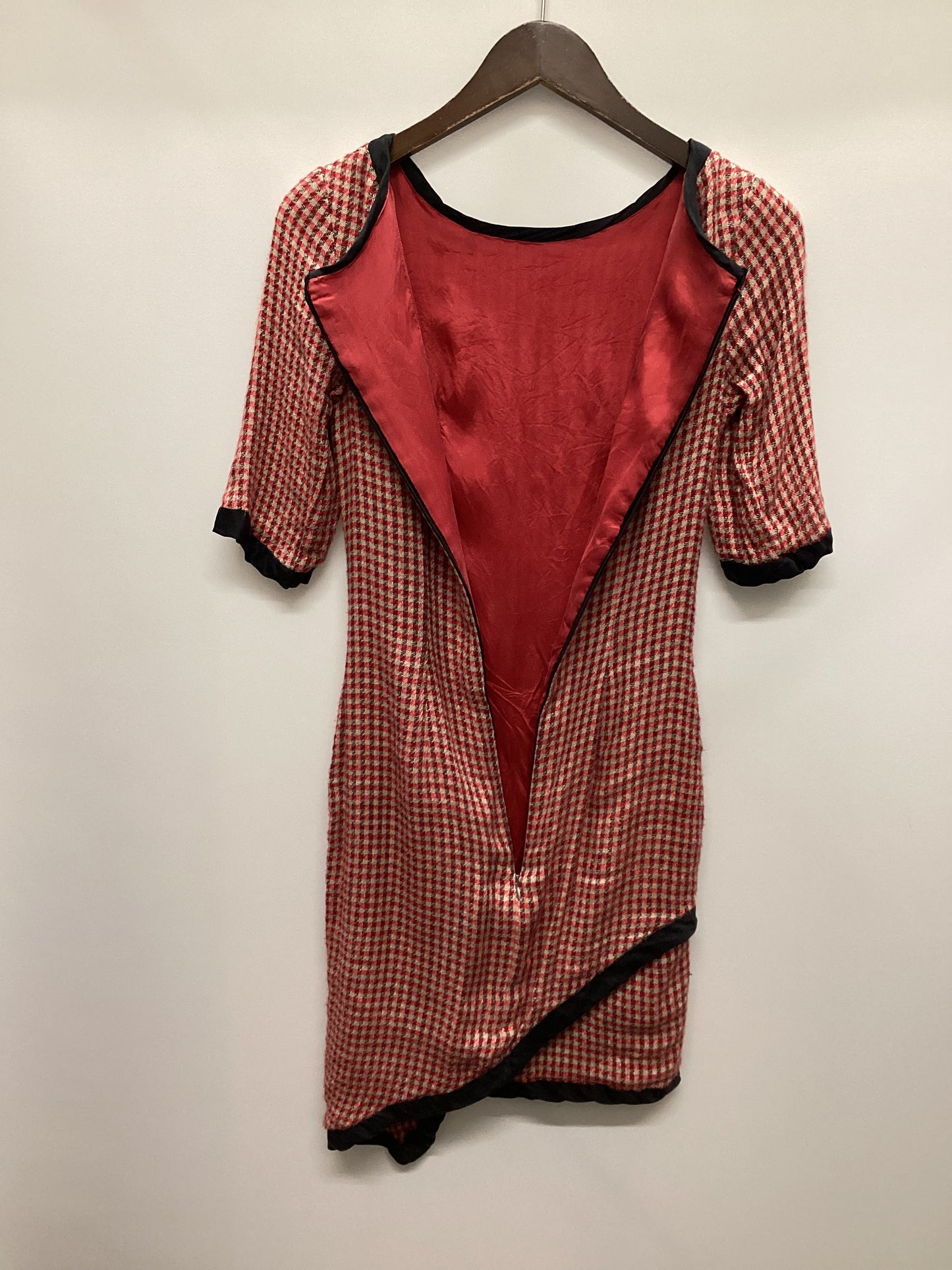 Vintage Black and Cream Check Dress Size XXS