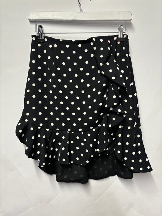 Sandro Paris Black and White Polka Dot Mini Skirt 8