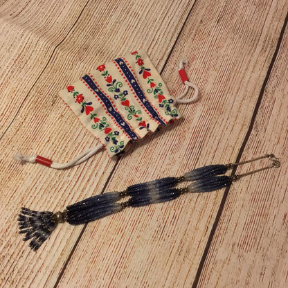 Blue Sapphire Multi Beaded 925 Hallmark Clasp Necklace