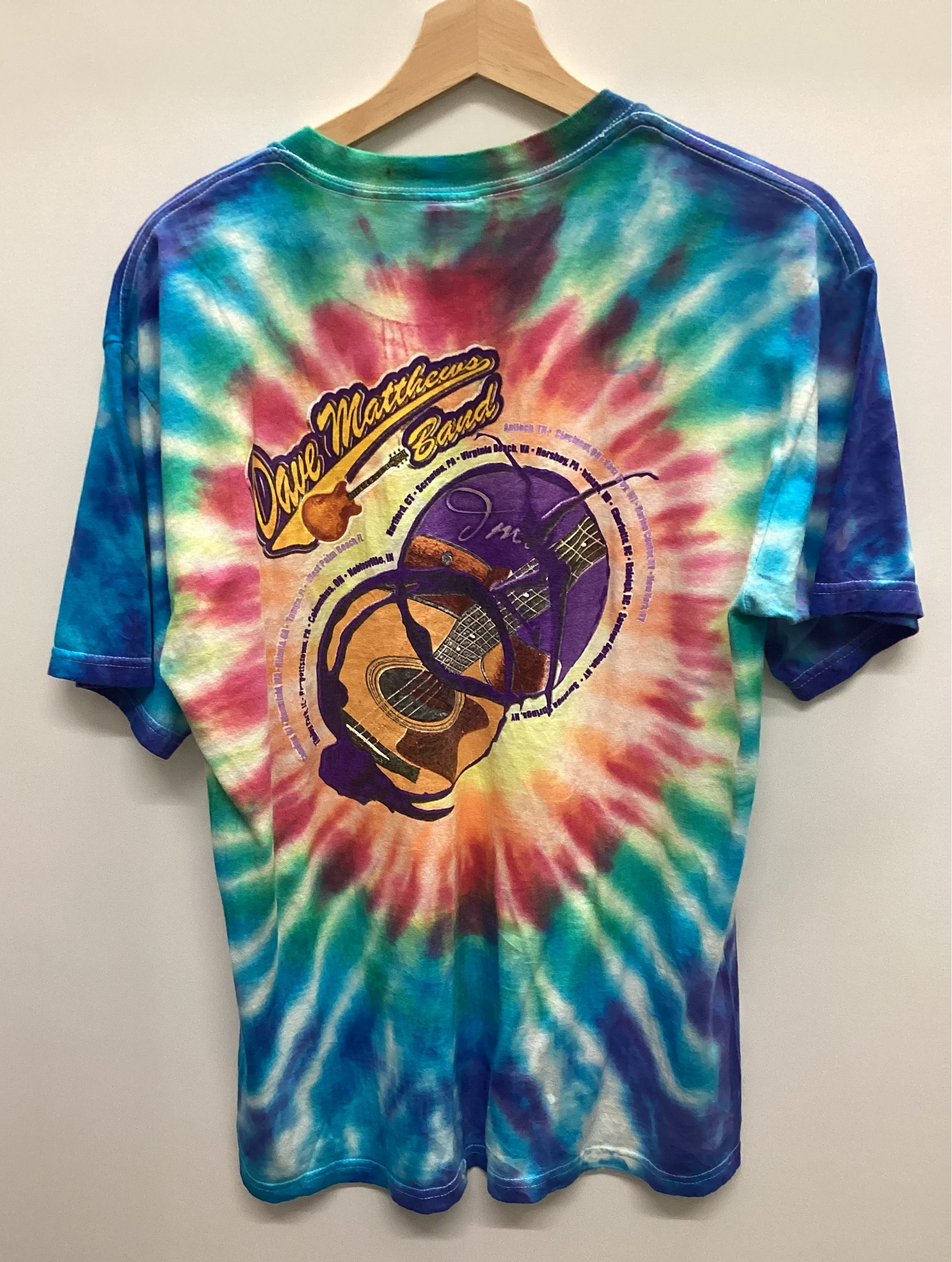 Dave Matthews Band Stand Up 2005 Tie Dye T-Shirt Size M