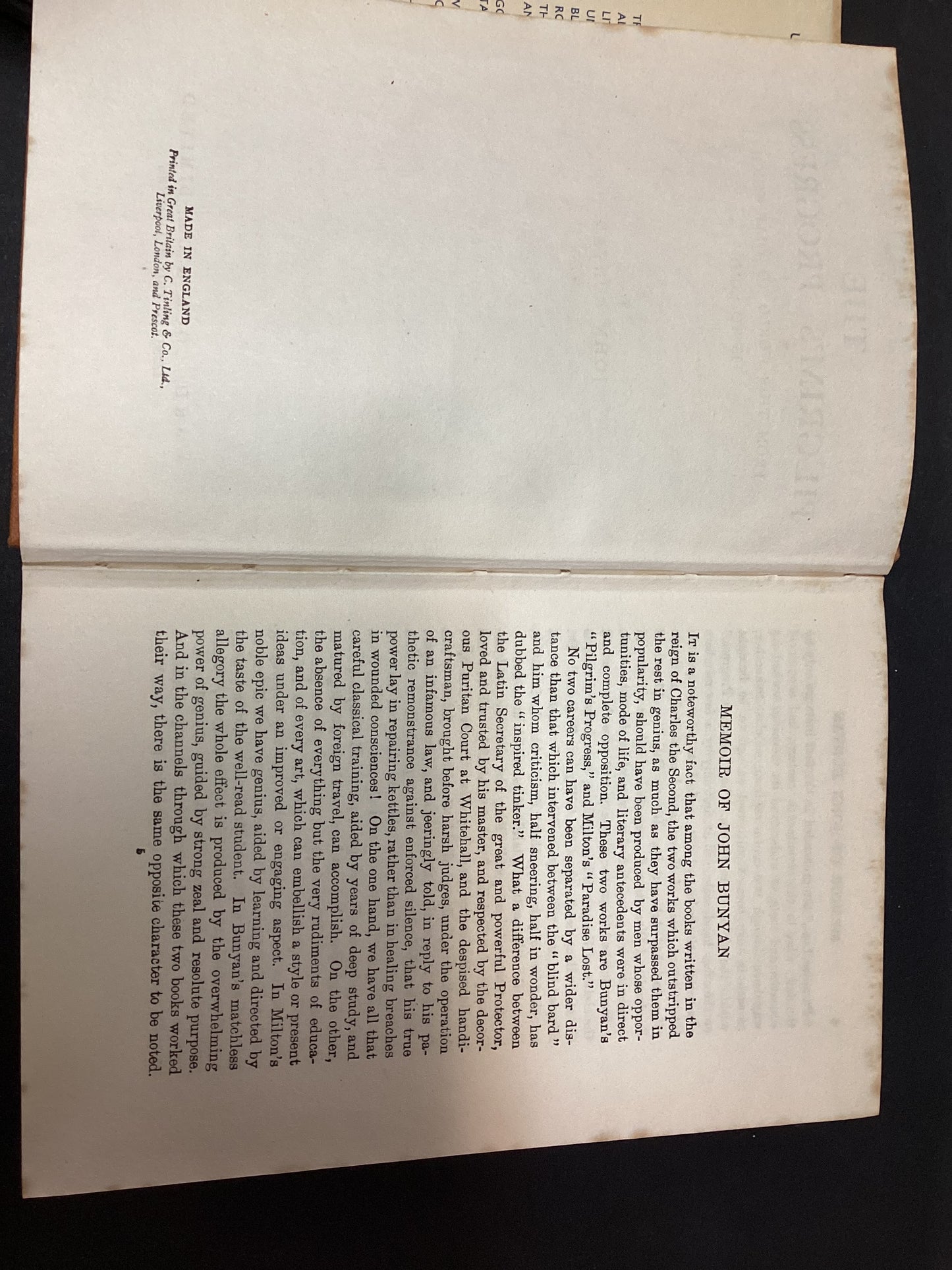 John Bunyan – The Pilgrim’s Progress – Vintage With Dust Jacket