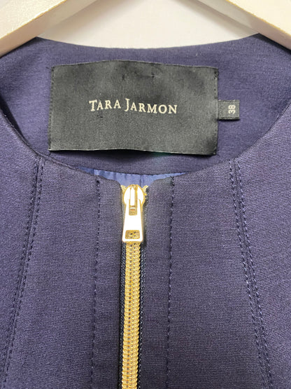 Tara Jarmon Blue Zip Up Jacket 10