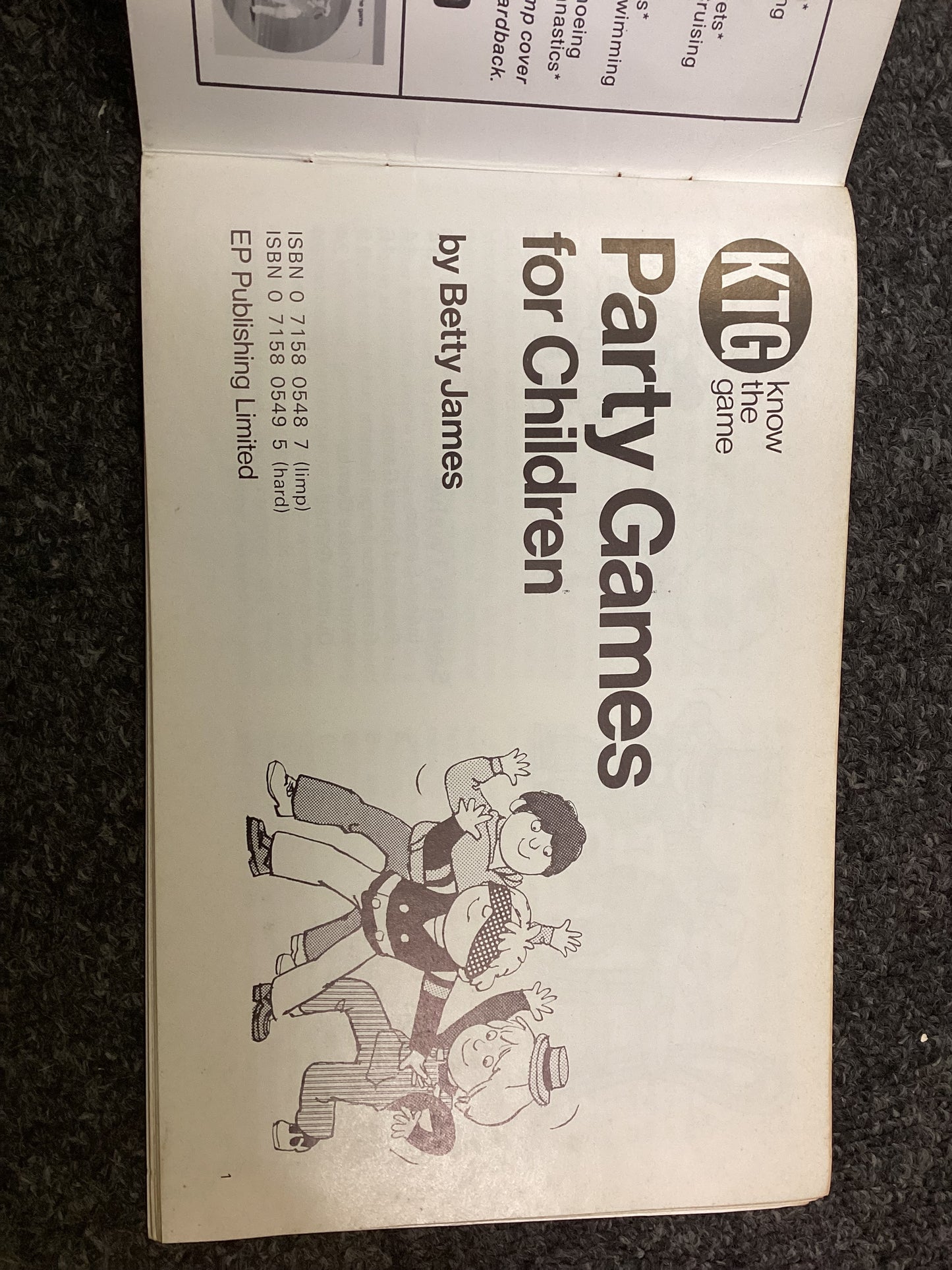 Party Games for Children (KTG) by Betty James – 1979 Vintage Booklet