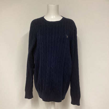 Gant Navy 100% Cotton Cableknit Jumper Size L