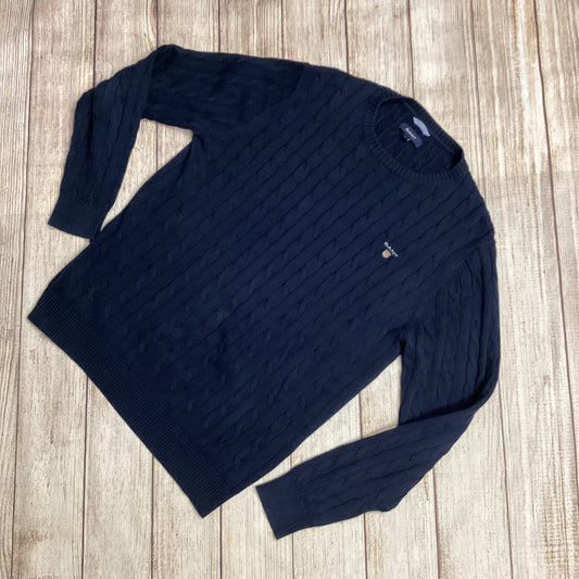 Gant Navy 100% Cotton Cableknit Jumper Size L