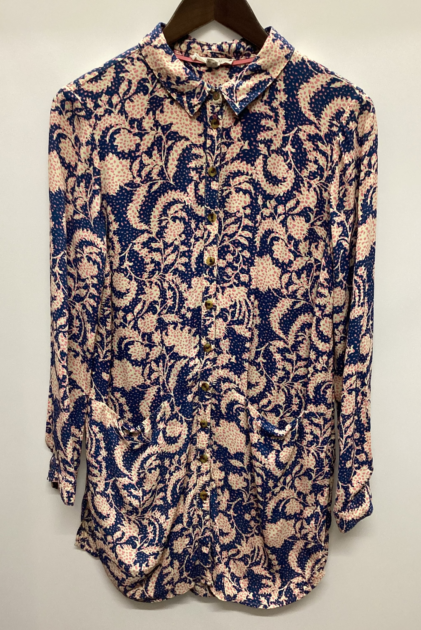 White Stuff Long Shirt Floral Tunic Size 10