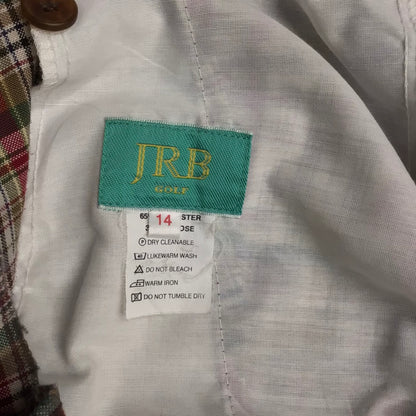 Vintage JRB Golf Green & Red Check Pattern Trousers Size 14