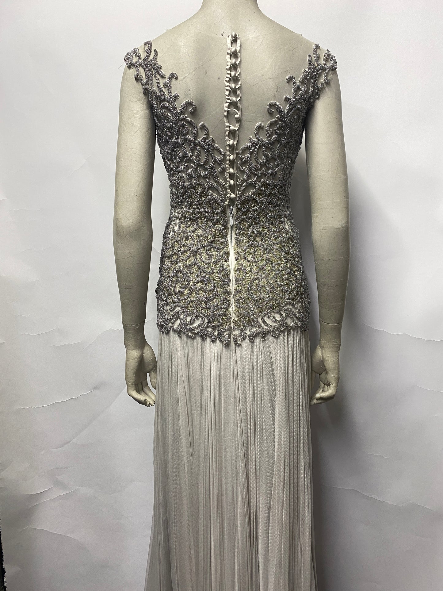 Catherine Deane Grey Beaded Wedding Gown