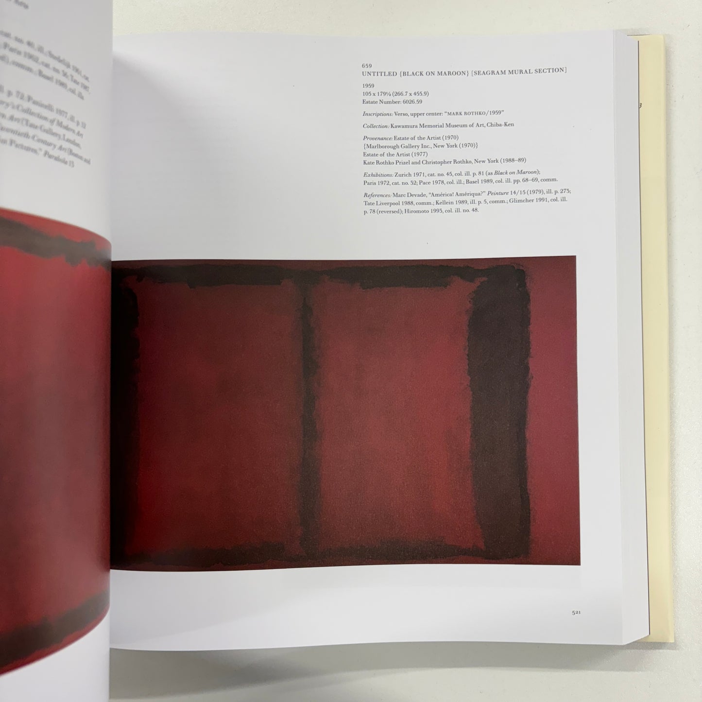 Mark Rothko The Works on Canvas, David Anfam, Yale, National Gallery Of Art Washington, Sixth Edition 2019