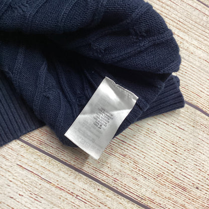 Gant Navy 100% Cotton Cableknit Jumper Size L