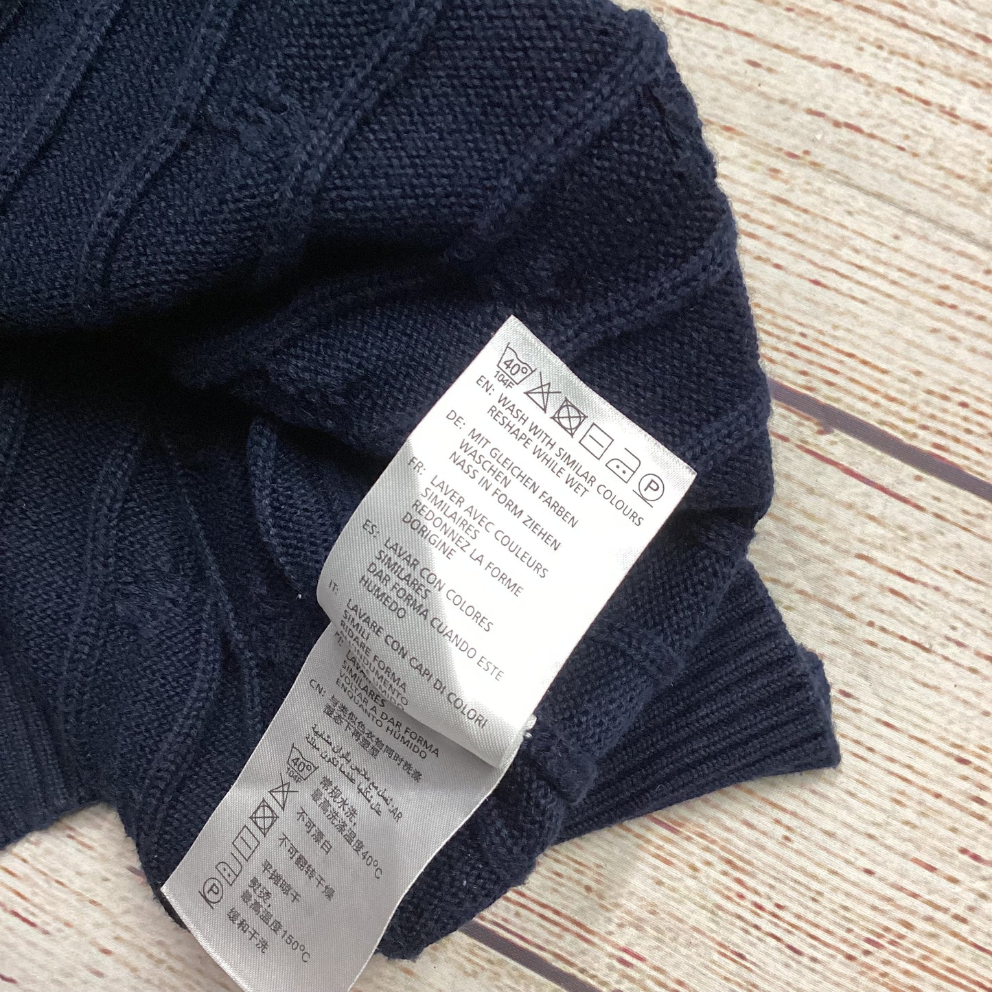 Gant Navy 100% Cotton Cableknit Jumper Size L