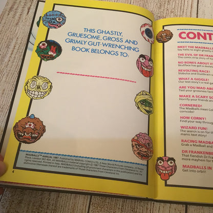 Madballs Annual 1987 edited by Julie Hollings - Marvel