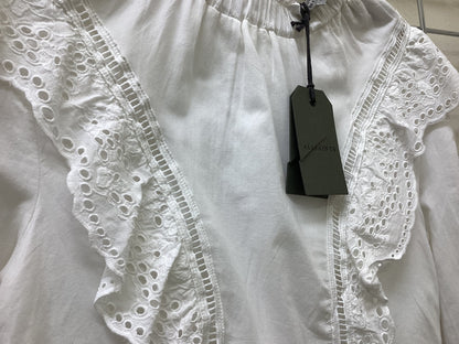 AllSaints Aislyn Broderie Anglaise Eyelet Ruffle Mini Dress – Chalk White – Size 6 – BNWT