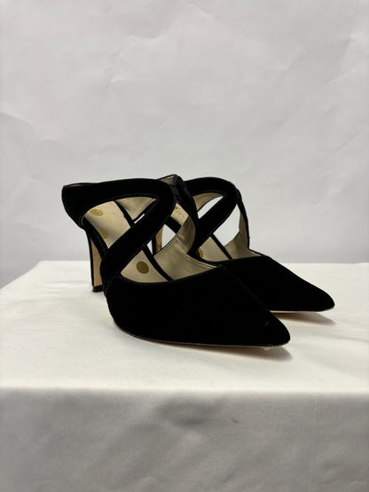 Boden Black Velvet Pointed Toe Heels 3