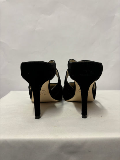 Boden Black Velvet Pointed Toe Heels 3