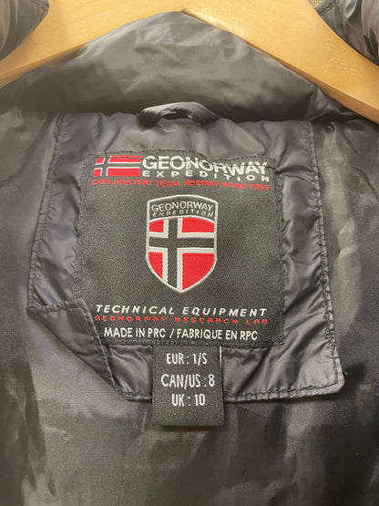 Geo Norway Expedition Black Puffer Jacket UK 10